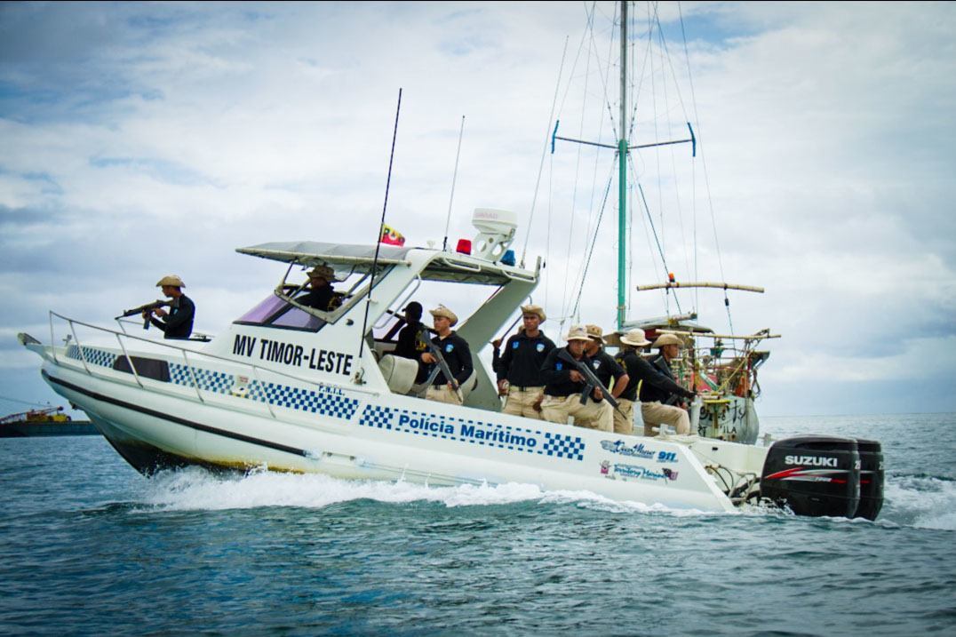 Parte UPM hala’o atividade patrollamentu iha area marítima Timor-Leste nian. Foto, Mídia PNTL.